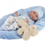 Realistična punčka dojenček s celotelesnim vinilom - fant 40 cm