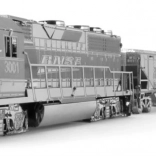 metal earth 3d kovinski model vlakovna garnitura z lokomotivo in 4 vagoni deluxe set