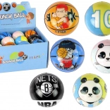 Barvna žogica s sliko pande za otroke 7 cm