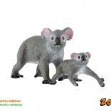Koala z mladičem – komplet 2 plastičnih figuric 4–6 cm