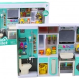 Otroški kopalniški set 4-v-1 – prha, stranišče, pralni stroj in dodatki