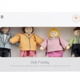 VIGA komplet lesenih punčk – družina 4 kosi