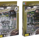 Vojaški set s kovinskimi prevoznimi sredstvi