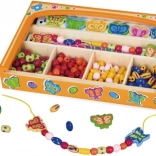 Lesena set za nizanje perlic