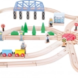 Lesen železniški komplet Small Foot 140 delov
