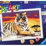 Slikanje po številkah Veličastni tiger 24x18 cm