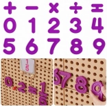 Masterkidz komplet številk in matematičnih znakov za stenske panele STEM, 82 delov
