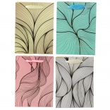 Darilna vrečka z valovitim zlatim vzorcem 23 × 18 × 10 cm