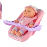 Dojenček punčka 20 cm v nosilki/avtosedežu