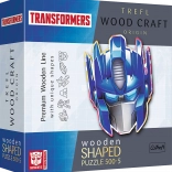 Lesene obojestranske puzzle TREFL Wood Craft Origin Transformers Optimus Prime, 505 koščkov