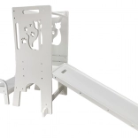 Rastoči učni stolp s kužkom s toboganom in tablo