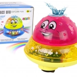 UFO vodna žoga z diodami in veselo glasbo rožnata