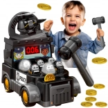 Woopie spretnostna igra Udari krta – policijski avto z dodatki