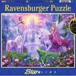 Ravensburger svetleče puzzle Čarobna noč samorogov XXL 200 kosov