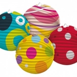 Barvna papirnata lučka krogla 25 cm