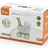 Leseni voziček za punčke z gondolo Viga