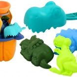 Komplet za pesek Dinozaver Lijak Mlin Modelčki Žlica 7 del.