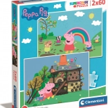 Sestavljanka Prašiček Peppa 2x60 kosov