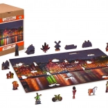 Lesena sestavljanka Nočni Amsterdam