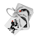 Kontrastne kartice z barvnim elementom za dojenčke