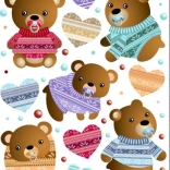 Našivki za likanje Prisrčni medvedki – velik list