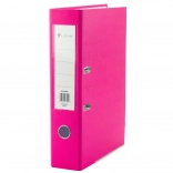 Rožnat pisarniški fascikel A4 z vzvodnim mehanizmom, 80 mm