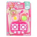 Plastični set posode z gorilnikom za otroke