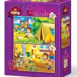 Art Puzzle Počitniško veselje 35+60 kosov