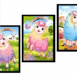 Bleščeča mini slika lama 10 × 16 cm