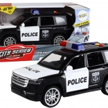 Policijski avto z efekti, z odprtimi vrati in merilom 1:14