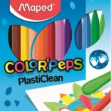 Trikotne plastične barvice MAPED Color'Peps PlastiClean, 12 kosov