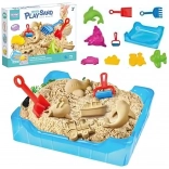 WOOPIE Kinetični pesek 0,5 kg Komplet miza z modelčki