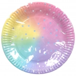 Papirnati krožniki za zabavo pastelni 23 cm