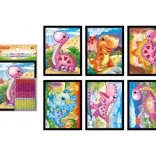 Mini Mozaika Bleščeči Dinosaver 10x12 cm