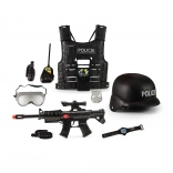 Policijski jopič s češkimi napisi in dodatki – otroški policijski komplet