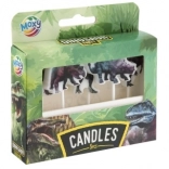 3D rojstnodnevne svečke dinozavri 5 kos