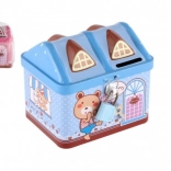 Kovinska hranilnica hiška z zámkom 12 × 11 cm