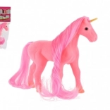 Rožnati samorog za česanje z glavnikom, 14 cm