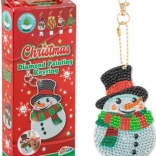 Slikanje z diamanti obesek snežak