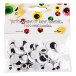 Oči s premičnimi zenicami za ustvarjanje