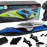 Motorni čoln R/C 2,4G Luči 30 km/h Moder