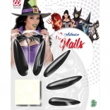 črni dolgi čarovniški nalepni nohti