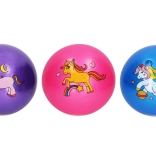 Gumijasta žoga z enorogovim motivom 22 cm