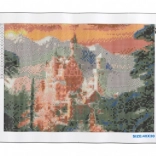 Slikanje z diamanti NORIMPEX – Neuschwanstein pozimi 30 × 40 cm