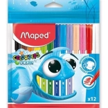 Komplet barvnih flomastrov MAPED Color'Peps Ocean 12 kosov