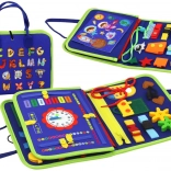 Otroška senzorična izobraževalna plošča modra