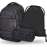 Komplet šolskih potrebščin BAAGL Skate Max siva: nahrbtnik, peresnica in vrečka