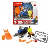 Reševalni snežni skuter YAMAHA Phazer X-TX 1:24 s prikolico, reševalcem in lavinskim psom