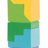 Barvni leseni stolp za zlaganje