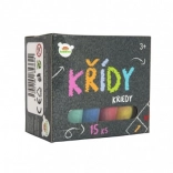 Barvne kredice za pločnik v škatlici, 15 kos